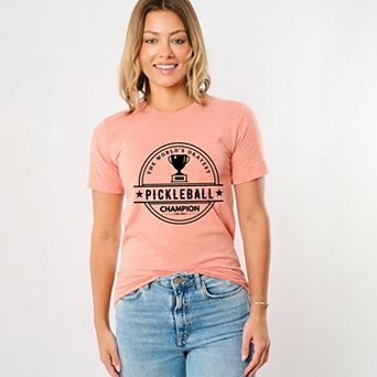 The World's Okayest Pickleball Champ - Women's Short Sleeve Graphic T-Shirt