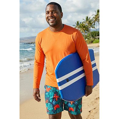 KingSize Men's Big & Tall Upf 50 Long Sleeve Swim Top