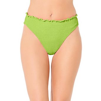 Swimsuits for All Women's Crinkle Lettuce Trim Swim Brief