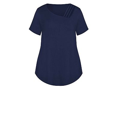 Avenue Women's Plus Size V Cut Out Top
