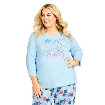 Avenue Women's Plus Size Cocktails Sleep Top