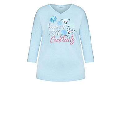 Avenue Women's Plus Size Cocktails Sleep Top