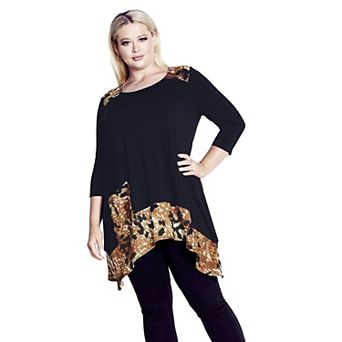 Avenue Women's Plus Size Shari Print Tunic