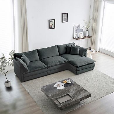 Merax Free Combination Comfy Upholstery Modular Oversized L Shaped Sectional Sofa