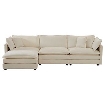 Merax Free Combination Comfy Upholstery Modular Oversized L Shaped Sectional Sofa