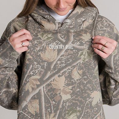Embroidered Country Girl - Camo Hoodie