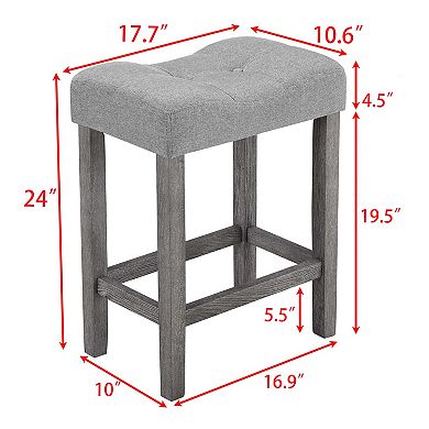 Industrial 36" Square Bar Table & 4 Stool Set Imitation Wood Grain Space