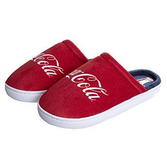 CocaCola Classic Logo Casual Slippers for Men Cozy SoftLined Indoor Relaxation Footwear (Adult)