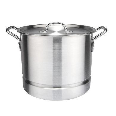 3 Piece Aluminum Stock Pot Set with Steamer