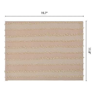 Rustic Placemats Set of 4 Rectangular Cotton Blend Mats for Table Decor Washable Mat 15.7x11.8 inch