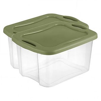 2-Pack 40-qt EZ Carry Plastic Storage Bins with Full-Grip Handles