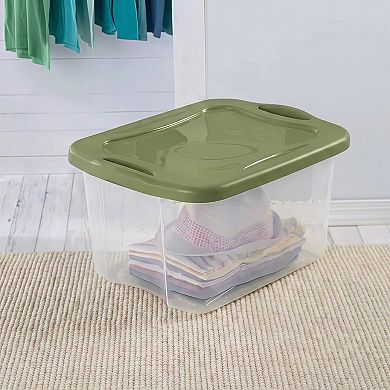 2-Pack 40 Quart EZ Carry Plastic Storage Bins with Full-Grip Handles