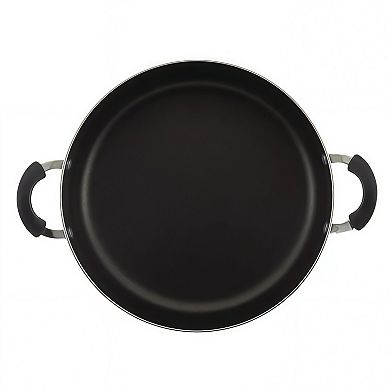 Nonstick One-Pot Family Braising Pan with Glass Lid, Dishwasher Safe, Black