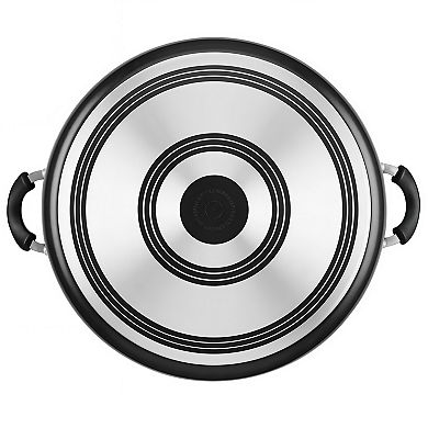 Nonstick One-Pot Family Braising Pan with Glass Lid, Dishwasher Safe, Black