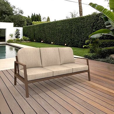 Covers&All Sunbrella 22"x 24" Outdoor Seat & Back Cushion, Set of 3, 5" Thick Foam Patio Cushions