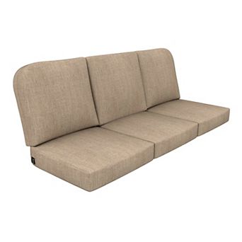 Covers&All Sunbrella 22"x 24" Outdoor Seat & Back Cushion, Set of 3, 5" Thick Foam Patio Cushions