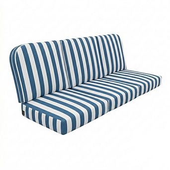 Covers&All Sunbrella 22"x 24" Outdoor Seat & Back Cushion, Set of 3, 5" Thick Foam Patio Cushions