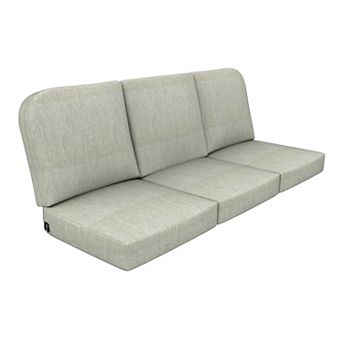 Covers&All Sunbrella 22"x 24" Outdoor Seat & Back Cushion, Set of 3, 5" Thick Foam Patio Cushions