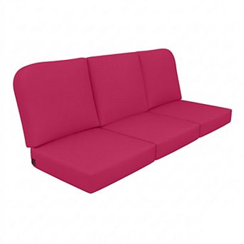 Covers&All Sunbrella 22"x 24" Outdoor Seat & Back Cushion, Set of 3, 5" Thick Foam Patio Cushions