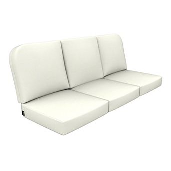 Covers&All Sunbrella 22"x 24" Outdoor Seat & Back Cushion, Set of 3, 5" Thick Foam Patio Cushions