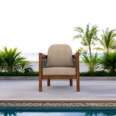 Covers&All Sunbrella 22"x 24" Outdoor Seat & Back Cushion Set, 5" Thick Foam Patio Cushions