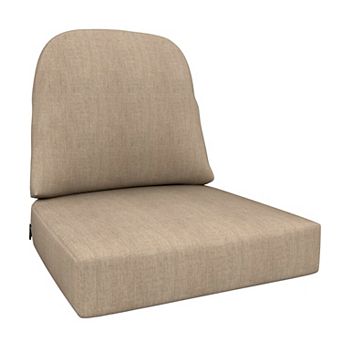 Covers&All Sunbrella 22"x 24" Outdoor Seat & Back Cushion Set, 5" Thick Foam Patio Cushions