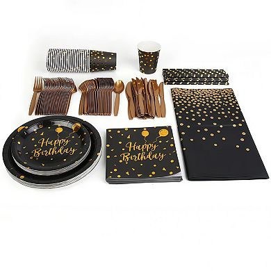 Birthday Party Supplies Disposable Dinnerware Set For 25 Guests (201PCS)