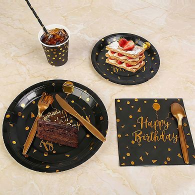 Birthday Party Supplies Disposable Dinnerware Set For 25 Guests (201PCS)