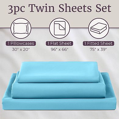 Lavish Home Wrinkle & Stain Resistant Brushed Microfiber Sheet Set with Shams