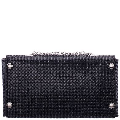 N by Nina All Over Simulated Crystal Crossbody Bag
