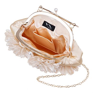 N by Nina 3D Flowers Frame Handbag