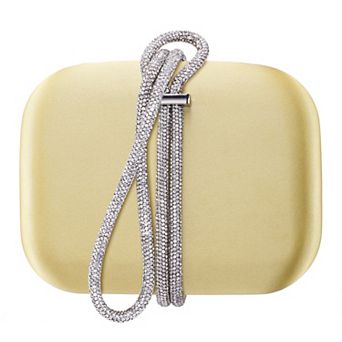 N by Nina Crystal Cord Satin Minaudiere