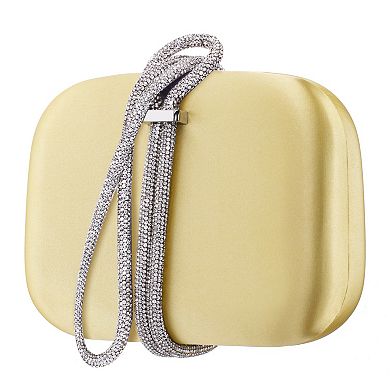 N by Nina Crystal Cord Satin Minaudiere