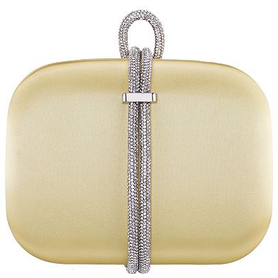 N by Nina Crystal Cord Satin Minaudiere