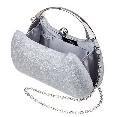 N by Nina Glitter Minaudiere with Metal Handle