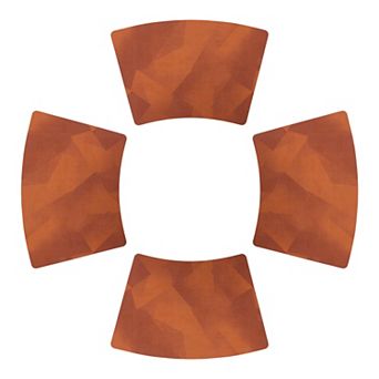 Set of 4 Wedge Placemats for Dining Table Decor Washable Heat Resistant Table Mats 17.7x11.8 inch