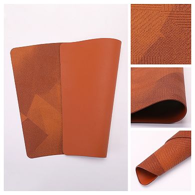 Set of 4 Wedge Placemats for Dining Table Decor Washable Heat Resistant Table Mats 17.7x11.8 inch