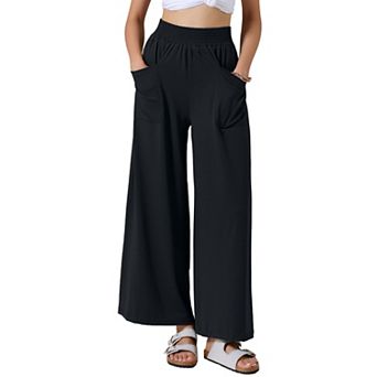 Women's Wide Leg Pants for Women High Elastic Waist Baggy Palazzo Casual Pant