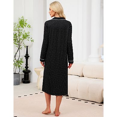 Women's Nightgown Long Sleeve Sleepwear Pajamas