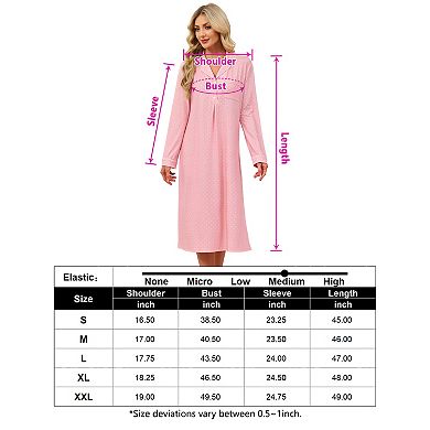 Women's Nightgown Long Sleeve Sleepwear Pajamas