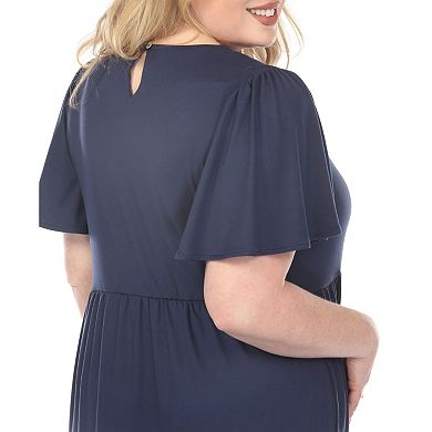 Plus Size V-Neck Short Sleeve Dress