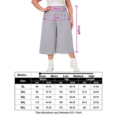 Women's Casual Plus Size Pants High Waisted Lounge Pants Straight Trousers Pants with Pockets