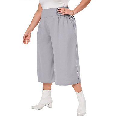 Women's Casual Plus Size Pants High Waisted Lounge Pants Straight Trousers Pants with Pockets