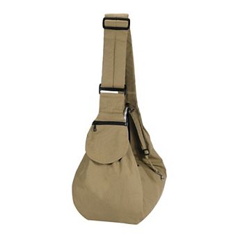 1 pc Soft Canvas with Zipper Pocket Pet Crossbody Shoulder Bag, 35.43x27.56 Inch
