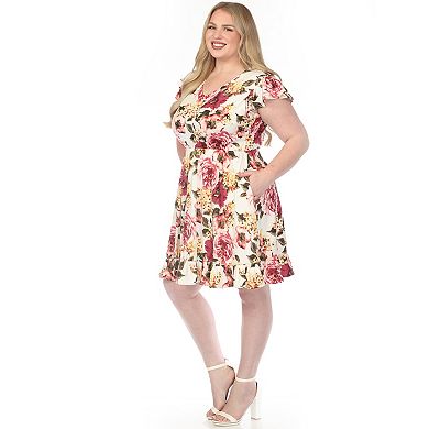 Plus Size V-Neck Empire Dress