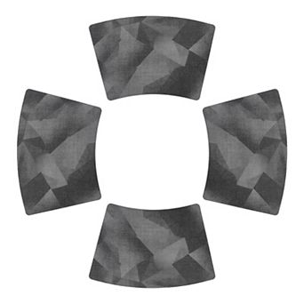 Set of 4 Wedge Placemats for Dining Table Decor Washable Heat Resistant Table Mats 17.7x11.8 inch