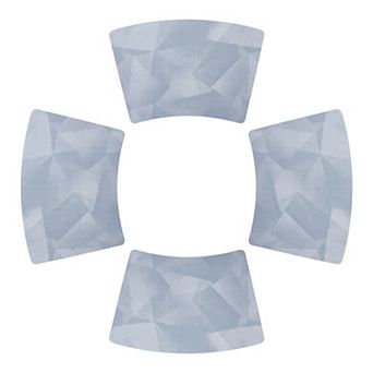Set of 4 Wedge Placemats for Dining Table Decor Washable Heat Resistant Table Mats 17.7x11.8 inch