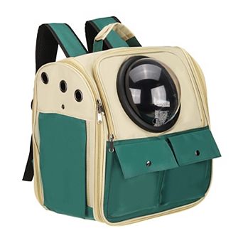 1 pc Pet Backpack Carrier Portable and Ventilated Oxford Cloth Dogs, 14.17x9.45x14.17 Inch