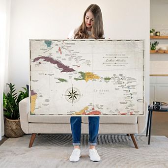 My Home I Push Pin Caribbean Map