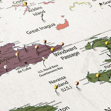 My Home I Push Pin Caribbean Map